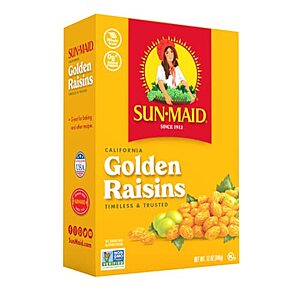 $3.63 /w S&S: Sun-Maid California Golden Raisins - 12 oz Sharing-Size Box