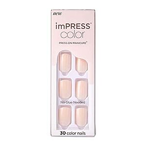 $4.49: KISS imPRESS Color Press-On Manicure, Gel Nail Kit