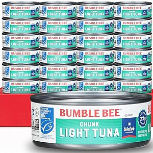 $14.02: 24-Pack 5-Oz Bumble Bee Chunk Light Tuna in Water