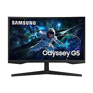 $249.99: SAMSUNG 27-Inch Odyssey G55C Series QHD 1000R Curved Gaming Monitor, 1ms(MPRT), HDR10, 165Hz