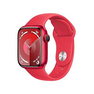 $300.60: Apple Watch Series 9 [GPS + Cellular 41mm] Smartwatch with (Product) RED Aluminum Case with (Product) RED Sport Band M/L