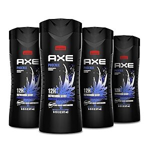 $8.36 w/ S&S: 4-Count 16oz. Men's Axe Phoenix Refreshing Body Wash (Crushed Mint/Rosemary)