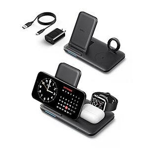 $17 (Prime Members): Anker Foldable 3-in-1 Wireless Charging Station 335 w/ Adapter