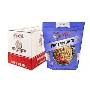 4-Pack 32-Oz Bob's Red Mill Gluten Free High Protein Rolled Oats $24 w/ Subscribe & Save + Free Shipping