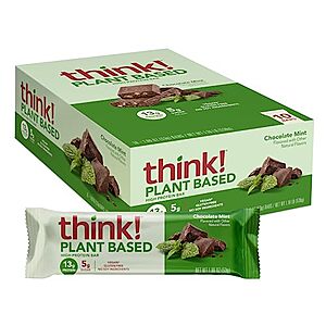 10-Count 1.86oz. think! Vegan/Plant Based High Protein Bars (Chocolate Mint) $10.10 w/ Subscribe & Save