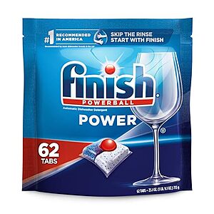 $9.50 w/ S&S: Finish Power - 62ct - Dishwasher Detergent