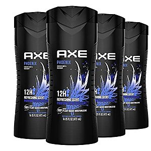 [S&S] $8.16: AXE Body Wash Phoenix, Crushed Mint & Rosemary, 16 oz, 4 count @ Amazon