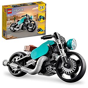 $10.50: 128-Piece LEGO Creator 3-In-1 Vintage Motorcycle Building Set (31135)