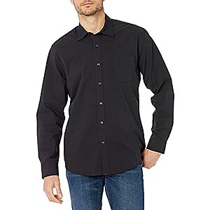 $8.30: Amazon Essentials Men's Regular-Fit Long-Sleeve Casual Poplin Shirt