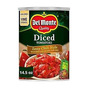 [S&S] $0.78: 14.5-Oz Del Monte Canned Diced Tomatoes (Zesty Chili Style)