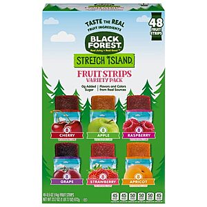 [S&S] $15.35: 48-Count 0.5-Ounce Black Forest Stretch Island Fruit Strips (Variety Pack)