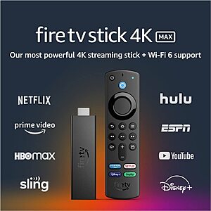 Select Amazon Accts: Fire TV Stick 4K Max Streaming Media Player w/ Alexa Remote $35 + Free Shipping