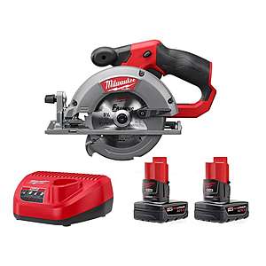 M12 Fuel Circular Saw w/2X 6ah Batteries + Charger, and others. $189