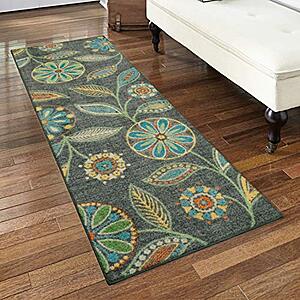 Maples Rugs Reggie Floral Runner Rug Non Slip Hallway Entry Carpet [Made in USA], Multi, 2 x 6 $16.97