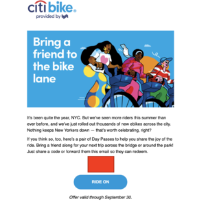 2 Free Citi Bike Day Passes (NYC) - Ends Sept 30