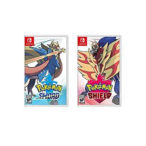 Pokémon Sword & Shield Double Pack (Nintendo Switch) $89 + Free Shipping