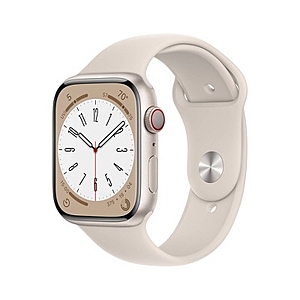 Apple Watch Series 8 GPS + Cellular 41mm Starlight Aluminum Case with Starlight Sport Band - S/M - $299.99 at Target