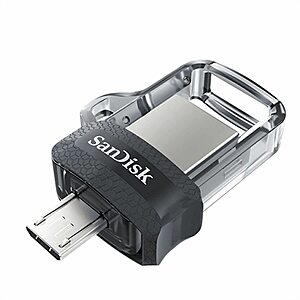 128GB SanDisk Ultra Dual Drive m3.0 w/ microUSB + USB 3.0 Type-A $10