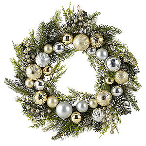 Select JCPenney Stores: 20" North Pole Trading Co. Indoor Ornament Wreath $14 + Free Store Pickup