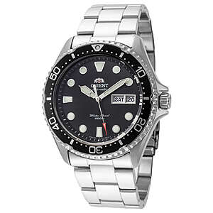 Men's Watches: Orient Mako III w/ Stainless Steel Bracelet (Black Dial) $193.45 + SD Cashback + Free S/H & More