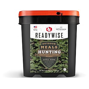 ReadyWise 3-Day Hunting Food Bucket (37.5 Servings)- $27.88