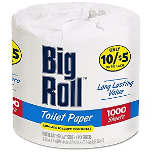 10-Rolls Big Roll Toilet Paper $3.50 + Free Shipping