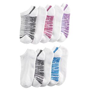 10-Pack Women's Tek Gear Printed No Show Socks (Ombre Stripe) $4.89 + Free Shipping