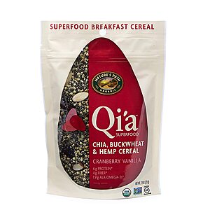 7.9-Oz Qi'a Superfood Organic Gluten-Free Chia, Buckwheat and Hemp Cereal Topper (Cranberry Vanilla or Vanilla) $3.90 w/ S&S + Free Shipping w/ Prime or $25+