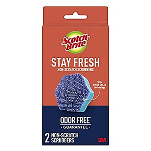 2-Pack Scotch-Brite Stay Fresh Scrub Dots Advanced Non-Scratch Scrubber Sponges $2.79 w/ S&S + Free S&H w/ Prime or $25+