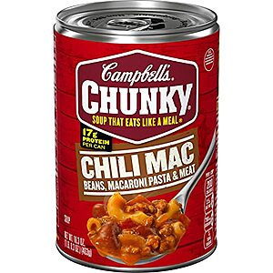 8-Pack 16.3-Oz Campbell's Chunky Soup: Chili Mac (Beans, Macaroni Pasta & Meat) $12.55 + Free S&H w/ Prime or $25+