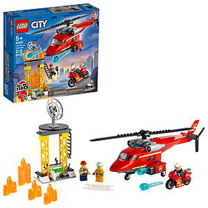 212-Pieces Lego City Fire Rescue Helicopter (60281) $20 + Free Shipping w/ Walmart+ or Orders $35+