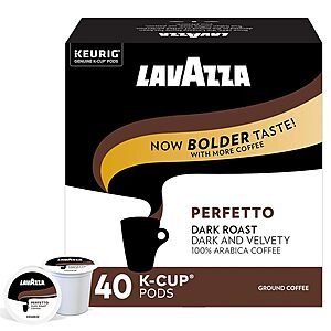 40-Count Lavazza Single-Serve Coffee K-Cups for Keurig Brewer (Perfetto) $12.60 & More w/ S&S