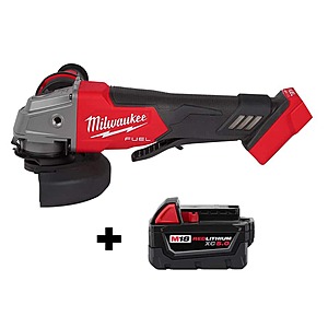 Milwaukee M18 FUEL 18-Volt Lithium-Ion Brushless Cordless 4-1/2" / 5" Grinder w/ Paddle Switch & 5.0 Ah Battery $159 + Free Shipping