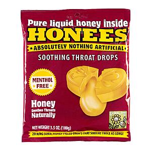 20-Count Honees Honey Filled Cough Drops $2.50