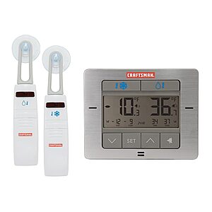 Craftsman Wireless Digital Refrigerator and Freezer Thermometer w/ Stainless Steel Temperature Gauge $25 at Lowe's w/ Free Store Pickup