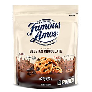 7-Oz Famous Amos Wonders of the World Belgian Chocolate Chip Cookies $3 + Free Shipping w/ Prime or on $35+