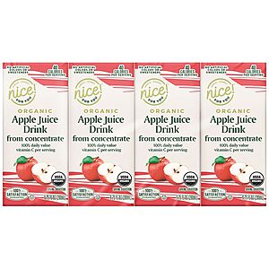8-Pack 6.75-Oz Walgreens Nice! Organic Apple Juice Drink $2.69 + Free Store Pickup on $10+