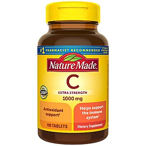 100-Count Nature Made Vitamin C  Tablets (1000 mg)  $5.55 w/ S&S + Free Shipping w/ Prime or on $35+