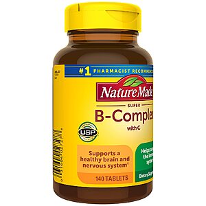 140-Count Nature Made Super B Complex with Vitamin C and Folic Acid: 2 for $6.30 w/ S&S + Free S&H w/ Prime or $35+