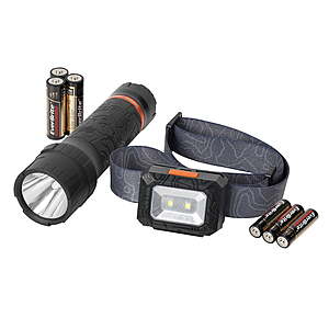 2-Pack Ozark Trail Combo: Headlamp (300 Lumens) &  Flashlight (500 Lumens) $5.92  + Free S&H w/ Walmart+ or $35+