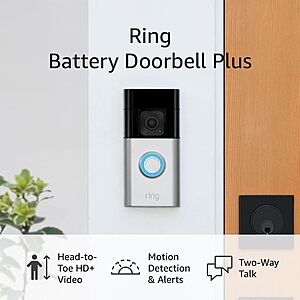 Ring Battery Doorbell Plus (2023 Release) $119.99