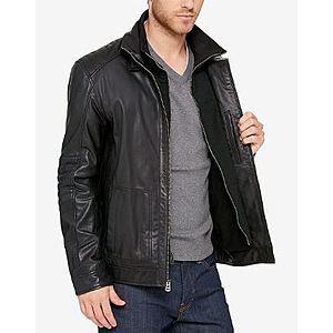 Cole Haan leather bomber jacket for 139 at macys