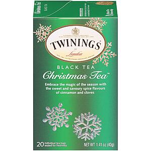 6-Pack 20ct Twinings of London Christmas Black Tea $4