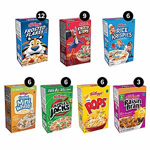 48-Count Kellogg's Breakfast Cereal Single-Serve Boxes (Variety Pack) $9.40 w/ S&S + Free S/H
