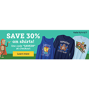 Woot! : 30% off shirts with code SAVE30