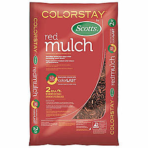 2 cu ft Scott's Color Stay Mulch, 5 bags for $10, Black, Brown or red, Tractor Supply Company, YMMV (regional?)
