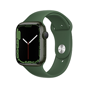 Apple Watch Series 7 GPS, 45mm Green Aluminum Case with Clover Sport Band - Regular - Walmart.com - $300