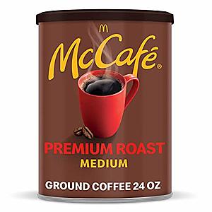 24-Oz McCafé Premium Roast Ground Coffee (Medium Roast) $5.65 w/ S&S + Free Shipping w/ Prime or on orders over $25