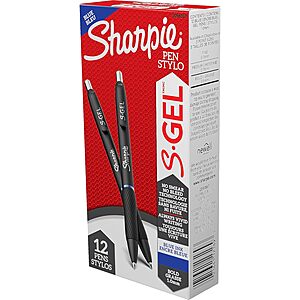 12-Count 1.0mm Sharpie S-Gel Bold Point Pens (Blue Ink) $7.66 w/ S&S + Free Shipping w/ Prime or on orders over $35