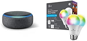 Prime Members: Amazon Echo Dot 3rd Gen + 2-Pk GE CYNC Color Smart LED Light Bulbs $18 + Free Shipping